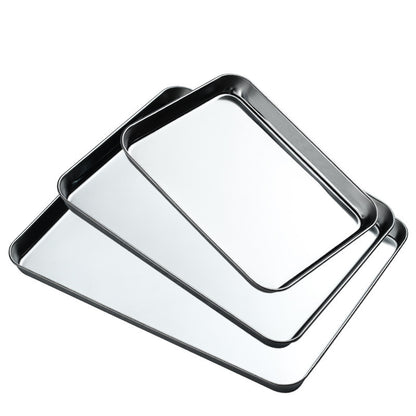 Stainless Steel Steamed Baking Trays With Rectangular Thickened Shallow Tray