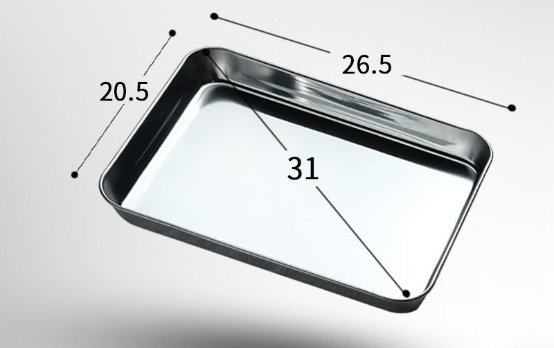 Stainless Steel Steamed Baking Trays With Rectangular Thickened Shallow Tray
