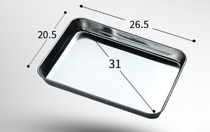 Stainless Steel Steamed Baking Trays With Rectangular Thickened Shallow Tray