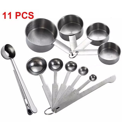 Kitchen Accessories: Stainless Steel Measuring Cup And Spoon Set, Luxurious Stackable Measuring Spoons