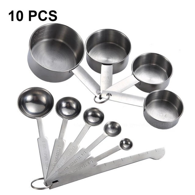 Kitchen Accessories: Stainless Steel Measuring Cup And Spoon Set, Luxurious Stackable Measuring Spoons