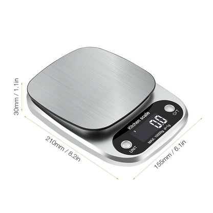Digital Kitchen Food Scale, Multifunction Weight Balance 22lbs 1g Kitchen Scale Stainless steel