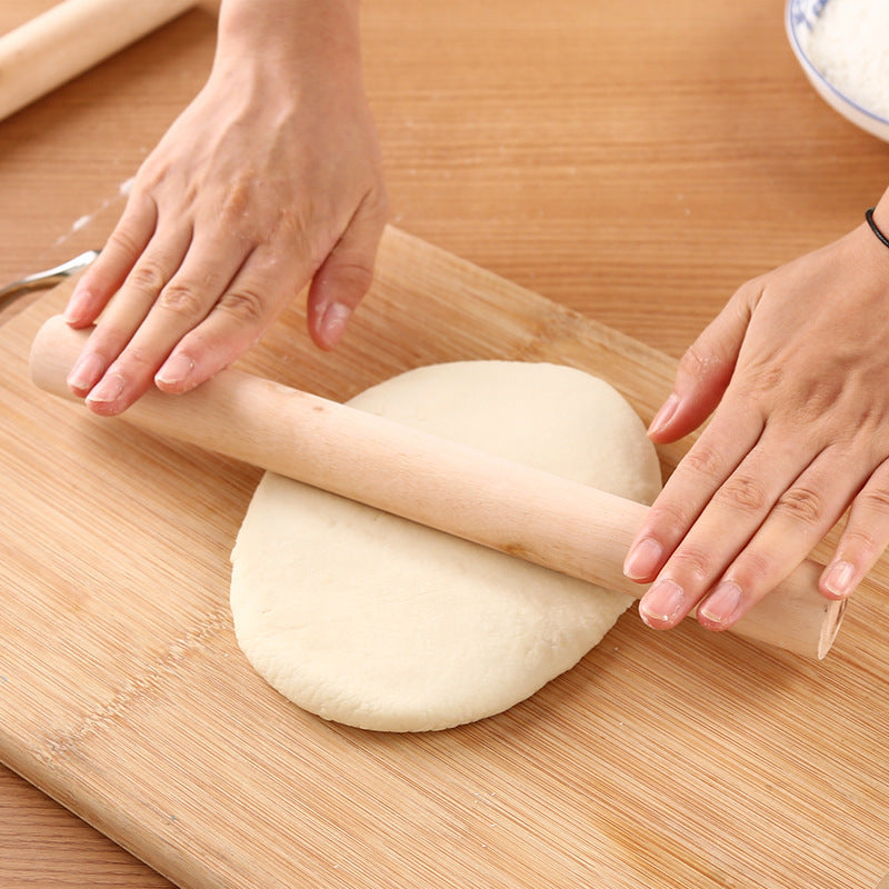 Baking Tool Solid Wood Rolling Pin Theaceous Dough Rolling Paint Free Wax Free Wood Rolling Pin Dumpling Wrapper Stick