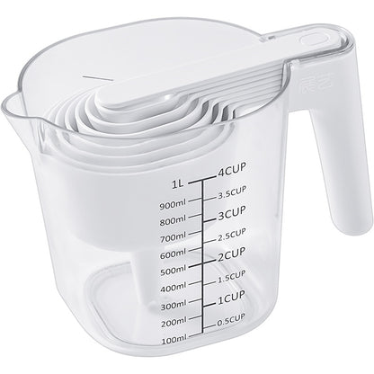9-piece kitchen set of measuring cups