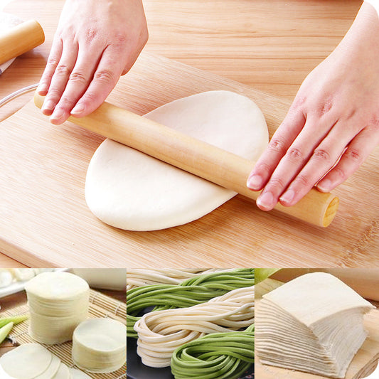 Baking Tool Solid Wood Rolling Pin Theaceous Dough Rolling Paint Free Wax Free Wood Rolling Pin Dumpling Wrapper Stick