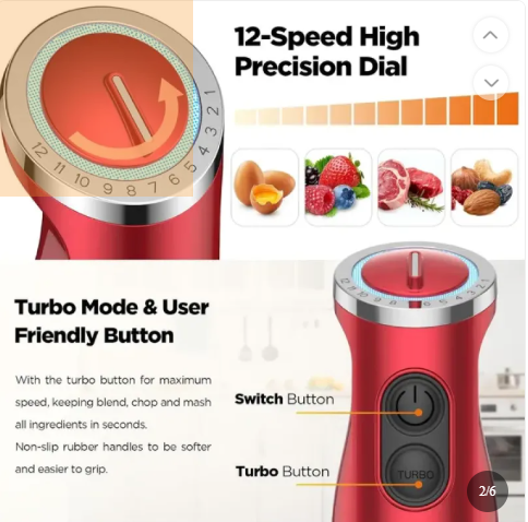 KOIOS 5-in-1 Hand Immersion Blender 1000W